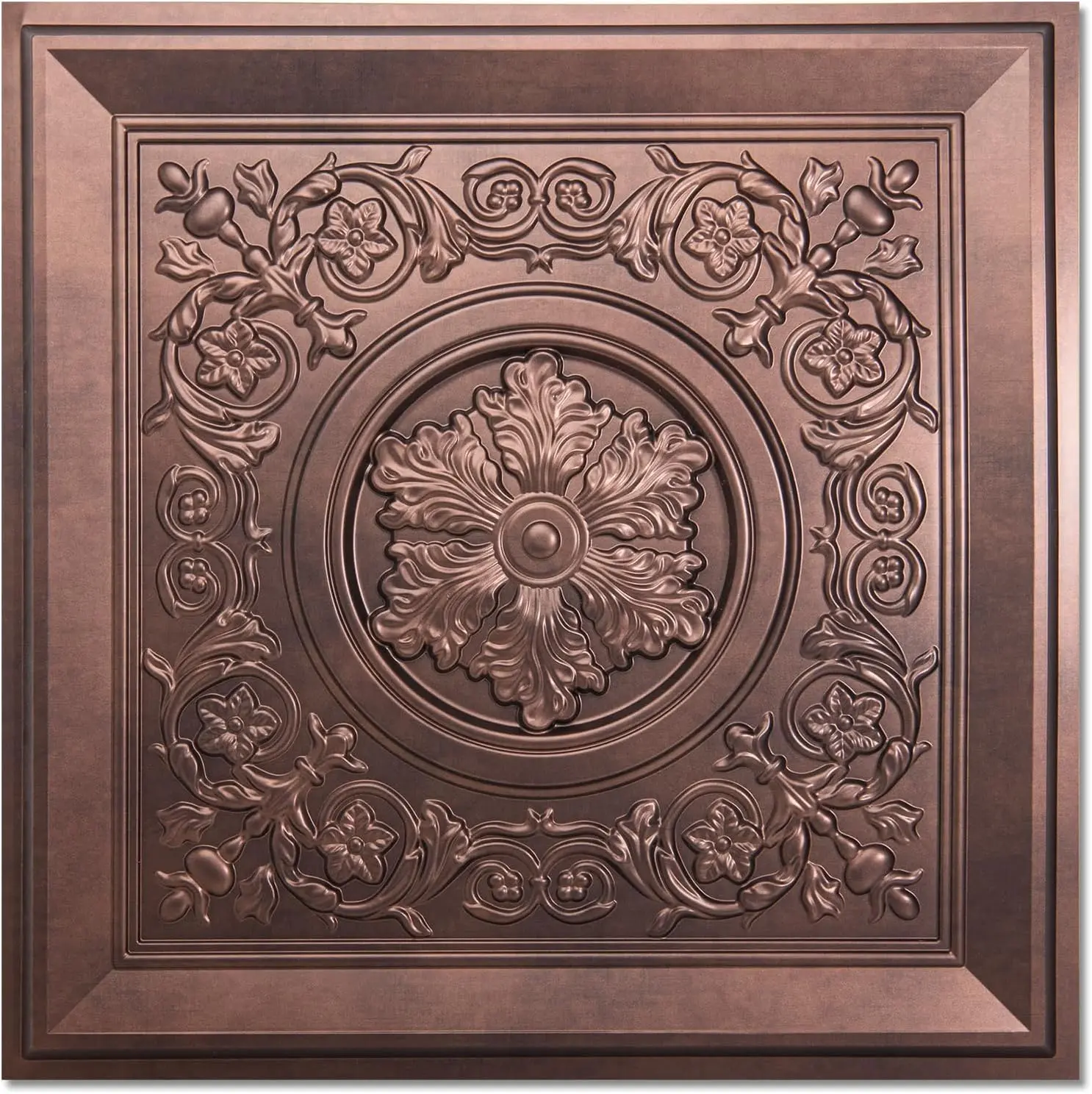 12-Pack 24"x24"  Drop Ceiling Tiles,  Glue up Ceiling Panels, Antique Copper