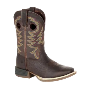 Durango Lil' Rebel Embroidered Brown Western Boots DBT0219C