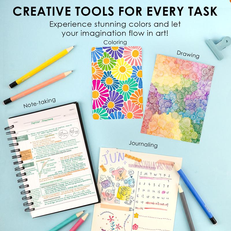 Grabie Erasable Gel Pen Set Medium Point Pens with Eraser for Everyday Use & Educational Purposes, for planner, students, teachers, nurses and artists, magical pen, HolidayHaul