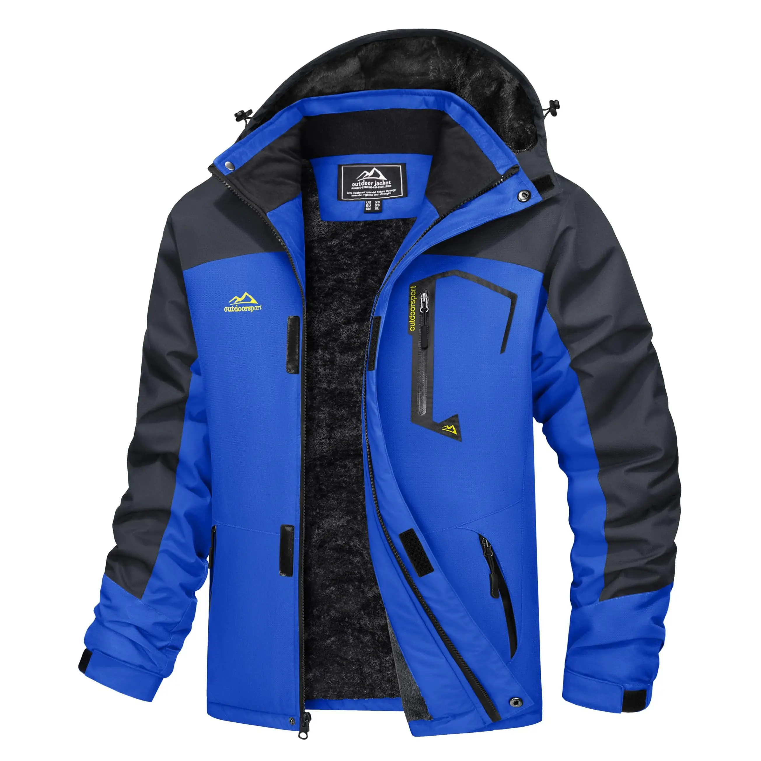 MAGCOMSEN Men's Insulated Ski Jacket, Water Resistant Fleece Lined Winter Parka with Windproof Hood, Outdoor Sport Jacket MAGCOMSEN Men's Insulated Ski Jacket, Water Resistant Fleece Lined Winter Parka with Windproof Hood, Outdoor Sport Jacket