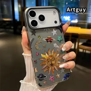 Phone Case for iPhone 17 16 15 14 Pro Max 13 12 11 XR XS Plus Air E Celestial Emblem Array Pattern Anti-Scratch Military-Grade Drop Protection Slim Cover Cellphone Protective