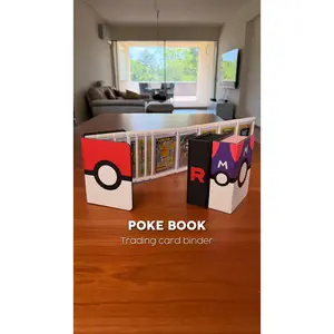 12 Page Toploader Card Binder – 3D Printed Trading Card Storage Book, Sliding Page TCG Album, Premium Card Display Organizer