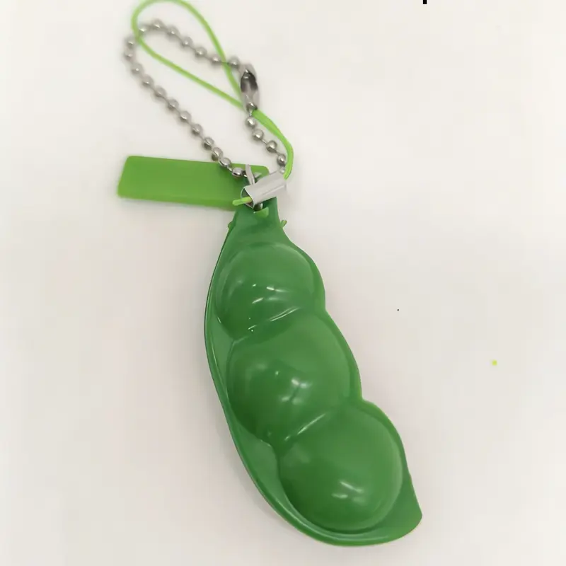 Decompression, Stress Relief Fidgets, Stress Relief Accessory, Fidget Pea Pod Bag Charm Squeeze Toy, Pea Design Repeatedly Squeezed And Rebounds Fun, Quirky, Soothing, Safe And Odorless, Durable For Bags, Keys, Earphone Cases, Gift For A Friend