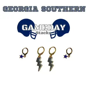 Georgia Southern  Classic Gameday Earring Stack For Eagles Game