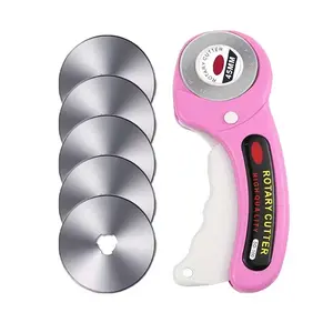 45mm Rotary Cutter, Spinning Cutter for Cloth, Leather, Paper, Bills, Soft Materials, Durable Rotary Blade, DIY Sewing Tool