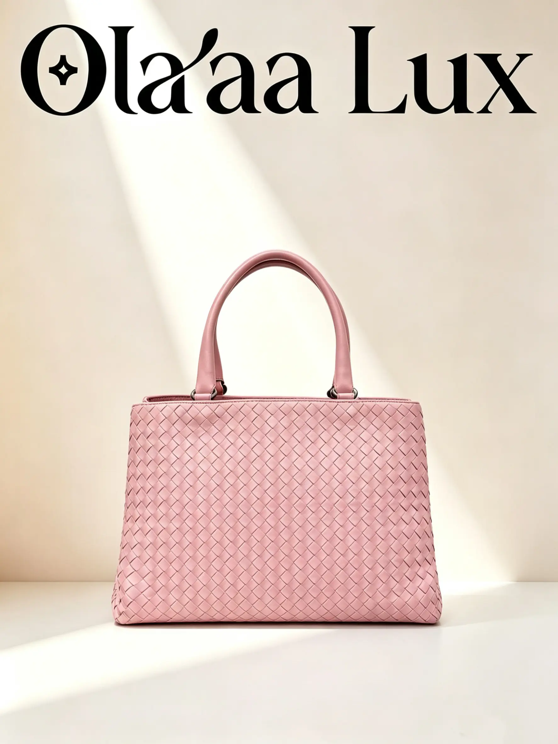 Pre-owned BOTTEGA VENETA Vintage Pink Intrecciato Leather Handbag C6841874294