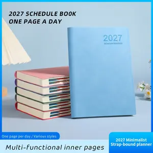 Planner 2027 Daily Weekly Monthly, 5.9"x8.27", 12 Months Calendar Agenda, 2027 Academic Plan with Vegan Leather Soft Cover