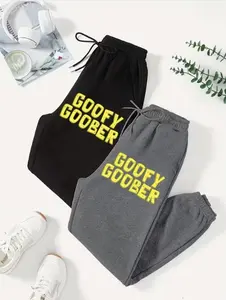Graphic Goof Goober Sweatpants, Sponge Bob Fan Gift, 90s Nostalgia Playful Gift for Spongebob Fans, Cartoon Sweatpants