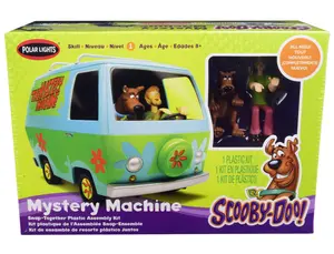 Skill 1 Snap Model Kit The Mystery Machine with Two Figurines (Scooby-Doo and Shaggy) 1/25 Scale Model by Polar Lights Collectible Figure Collectible Action Figure