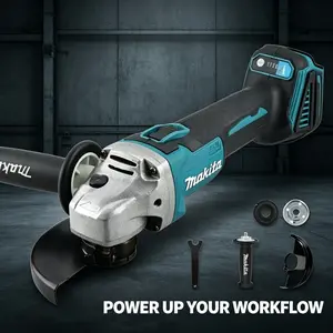 Makita DGA404 125mm Brushless Angle Grinder Ergonomic Lightweight Body Design Flexible Operation Layout Widely Applied In Workshop Metal Processing Mechanical Repair And Daily Surface Polishing Work