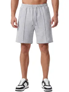 LUCKFLY Men's Casual Streetwear Shorts, Wrinkle-Resistant Easy-Care Fabric, Secure Zipper Pocket, Adjustable Drawstring Waistband, 8-in Inseam Comfort Fit