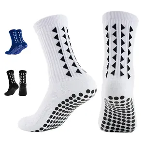 4Pairs Athletic Non-Slip Grip Socks for Men – Rubber Dot Bottom Traction Socks for Indoor Sports, Training, Yoga, Pilates, Cycling, Running, and Daily Exercise
