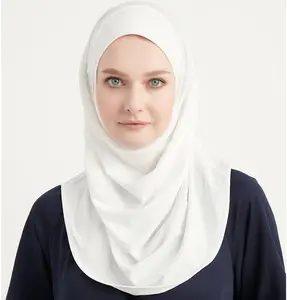 Modefa Premium One Piece Instant Short Hijab - White