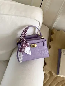 Elegant Women's Handbag 2026 New Fashion Versatile Shoulder Bag Crocodile Pattern Quality Crossbody Bag Kelly Style Handbag Sling Bag