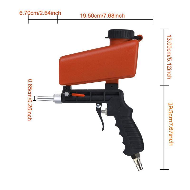 Handheld Pneumatic Blasting Device Set, 90PSI Portable Gravity Sand Blaster, Adjustable Small Sand Blasting Machine Sandblasting Machine, Automotive, Professional Car Body Repair Tool, Heavy Duty, Pressure, Industrial Power Tools Accessories, Tool Kit