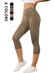 Women's Super Soft Capri Pants, No-See-Through Design, Ideal for Workouts & Yoga, Comfortable Athletic Wear