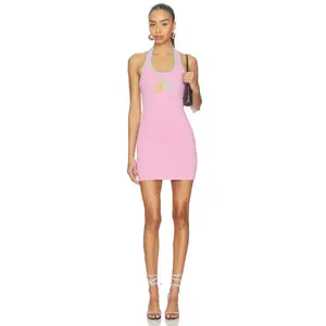 Kulani Kinis Knit Halter Mini Dress in Bubblegum Baby