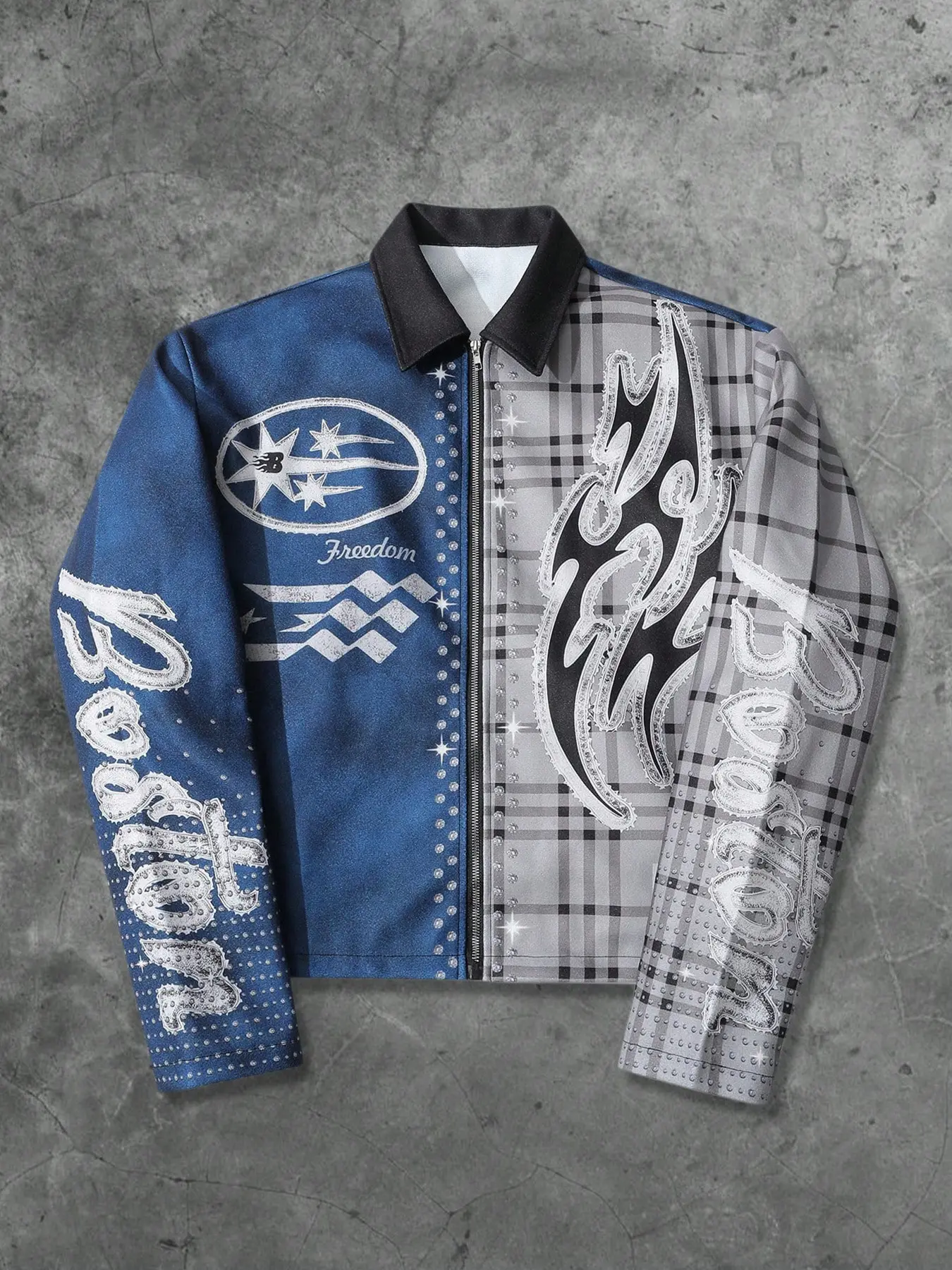 Men's Street Style Casual Colorblock Plaid Coat, Long Sleeve, Fitted Letter Pattern, Fall & Winter Fashion, Comfortable Daily Wear, Plaid Print Jacket, Plaid Print Coats, Menswear