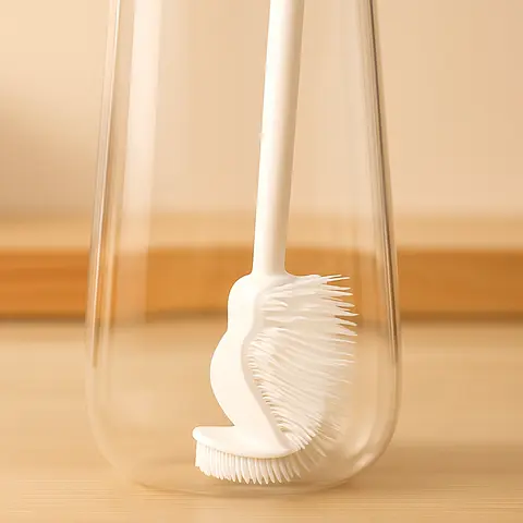 360° Flexible Thick Silicone Bottle Brush - Long Handle, Soft Bristles, Comfortable Grip, Odor-Resistant, Quick-Drying, 360° Flexible Cleaning, Reaches Every Angle, Cleaning Stick Drinkware Accessory for Baby Bottles, Narrow Containers