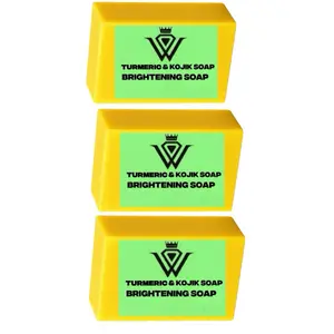 Turmeric Face & body 3pcs soap Cleanser for Daily Gentle Cleansing, Hydration,