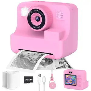 Instant Print Kids Camera with Dual Front & Rear Selfie Lens, 1080P Video Recording, Portable Digital Camera Toy with Instant Photo Printing, Ideal Travel Camera & Holiday Birthday Gift for Boys & Girls Ages 3–12 summervibes
