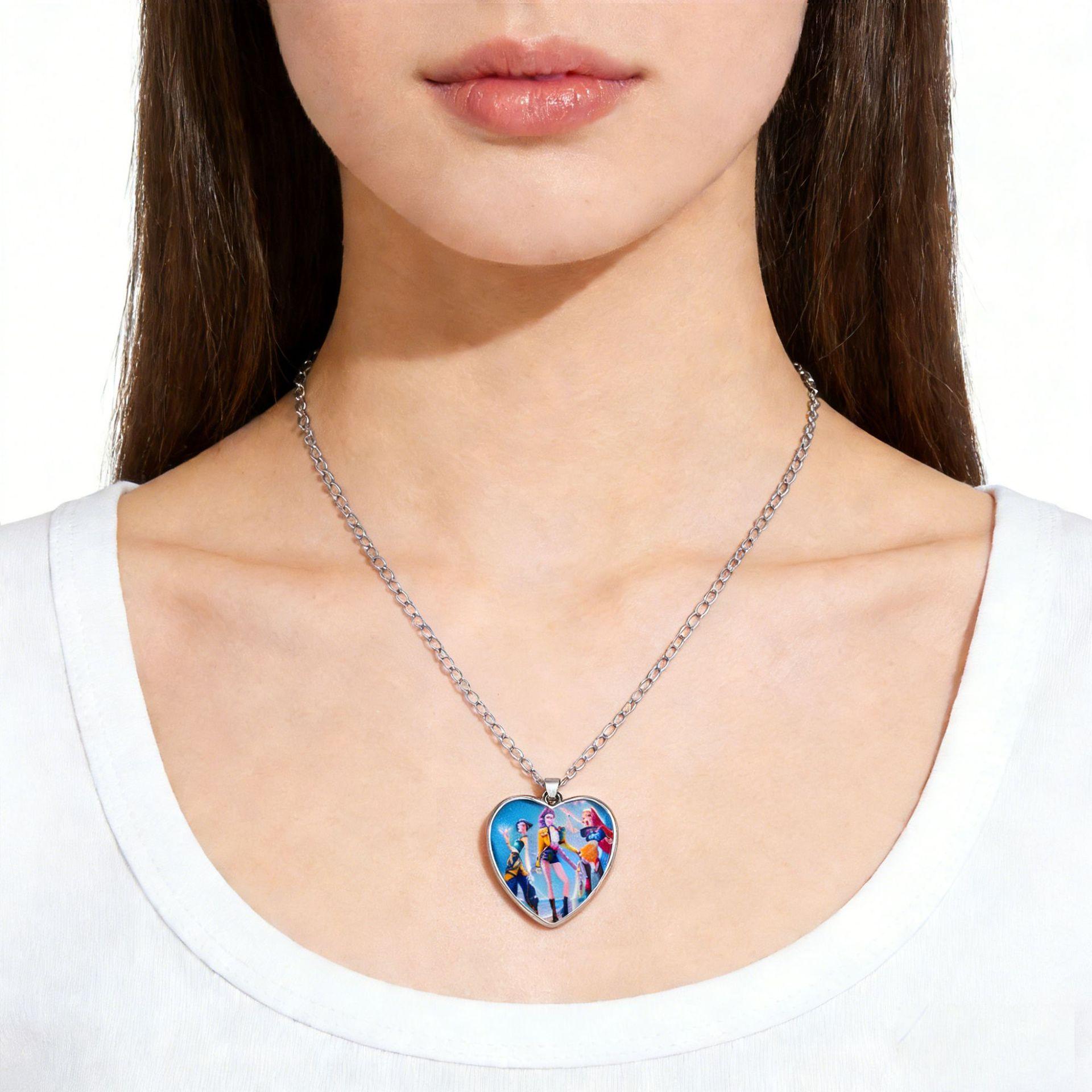K-Pop Demon Slayer-Themed Gemstone Pendant Necklace — A Stylish Heart-Shaped Accessory. An Inspired Anime Gift Idea. K-Pop Demon Slayer-Themed Gemstone Pendant Necklace — A Stylish Heart-Shaped Accessory. An Inspired Anime Gift Idea.