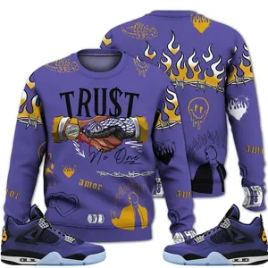 Retro 4 Lakeshow Sweatshirt, Lakeshow 4s Outfits, Snake Trust No One Got Em Streetwear Unisex Sneaker Matching Shirts