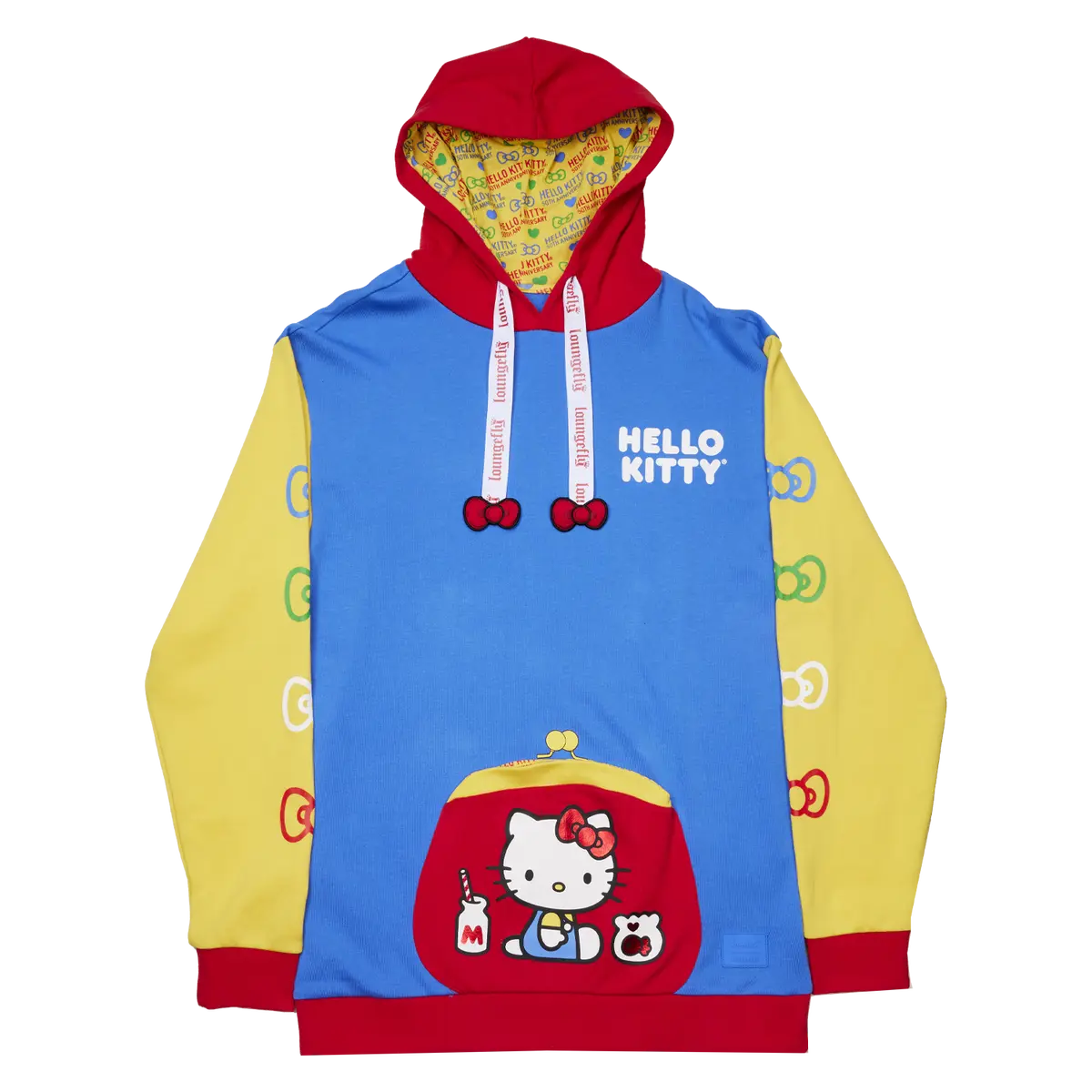 Hello Kitty 50th Anniversary Color Block Unisex Hoodie