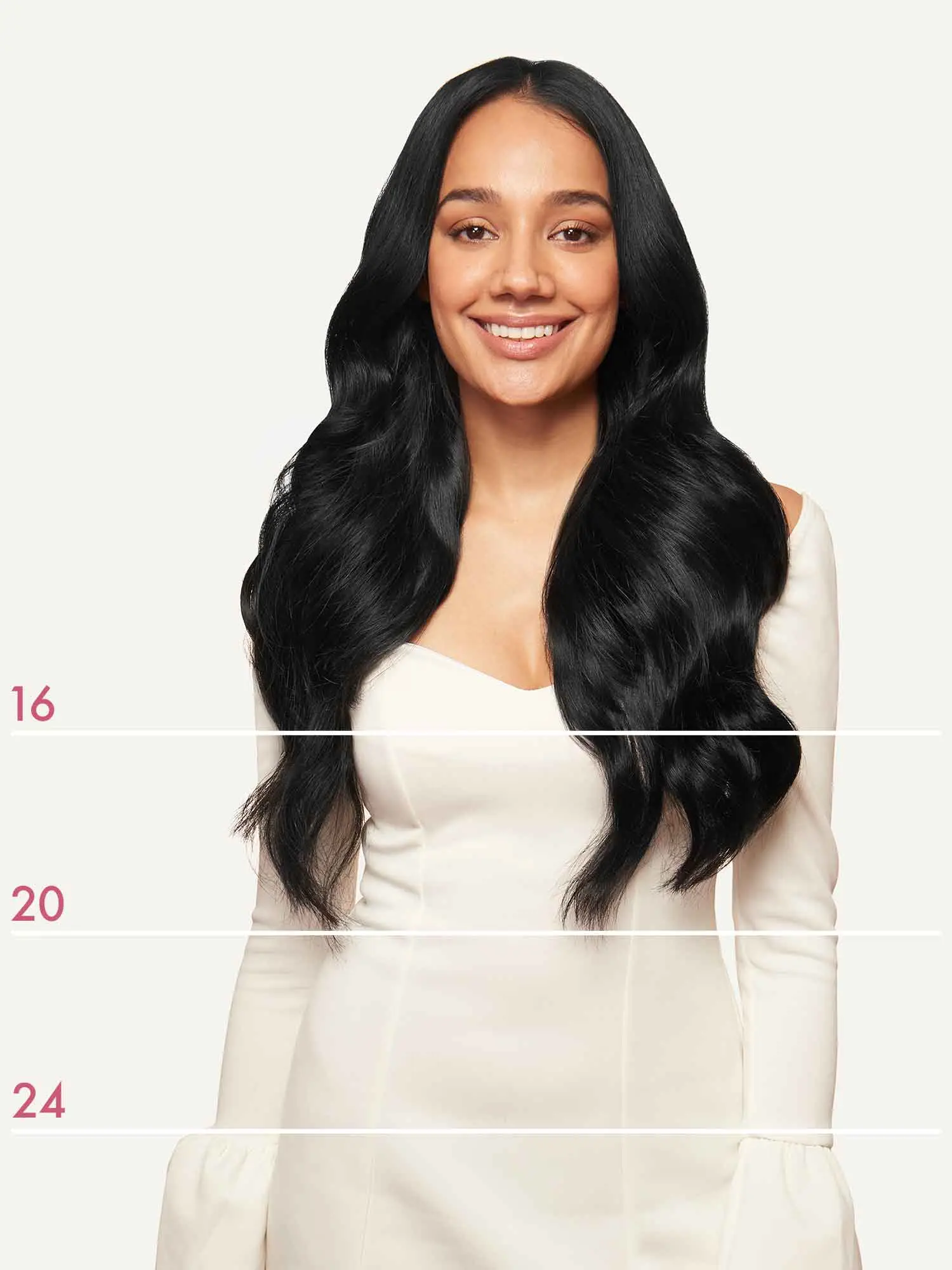 Luxy Hair 24" Classic Clip-In Hair Extensions – Jet Black | 240g Full Set, 100% Remy Human Hair
