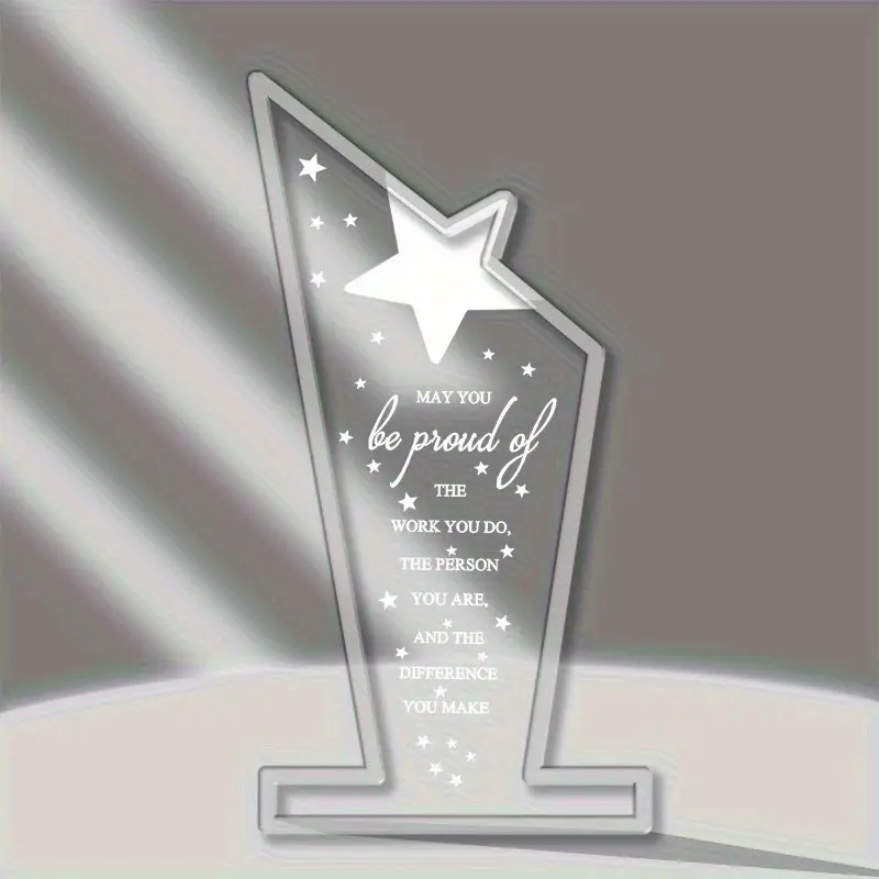 Employee Appreciation Award, Acrylic Thank You Trophy for Coworkers, Retirement Farewell Gifts for Women & Men, Acrylic Plaque Sign, Acrylic Plaque Decor