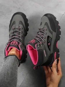 Women's Hiking Boots, All-Season Lace-Up Outdoor Sports Shoes, Urban Exploration Casual Wear, Walking Boots, Mountain Climbing Shoes, Lightweight Hiking Boots
