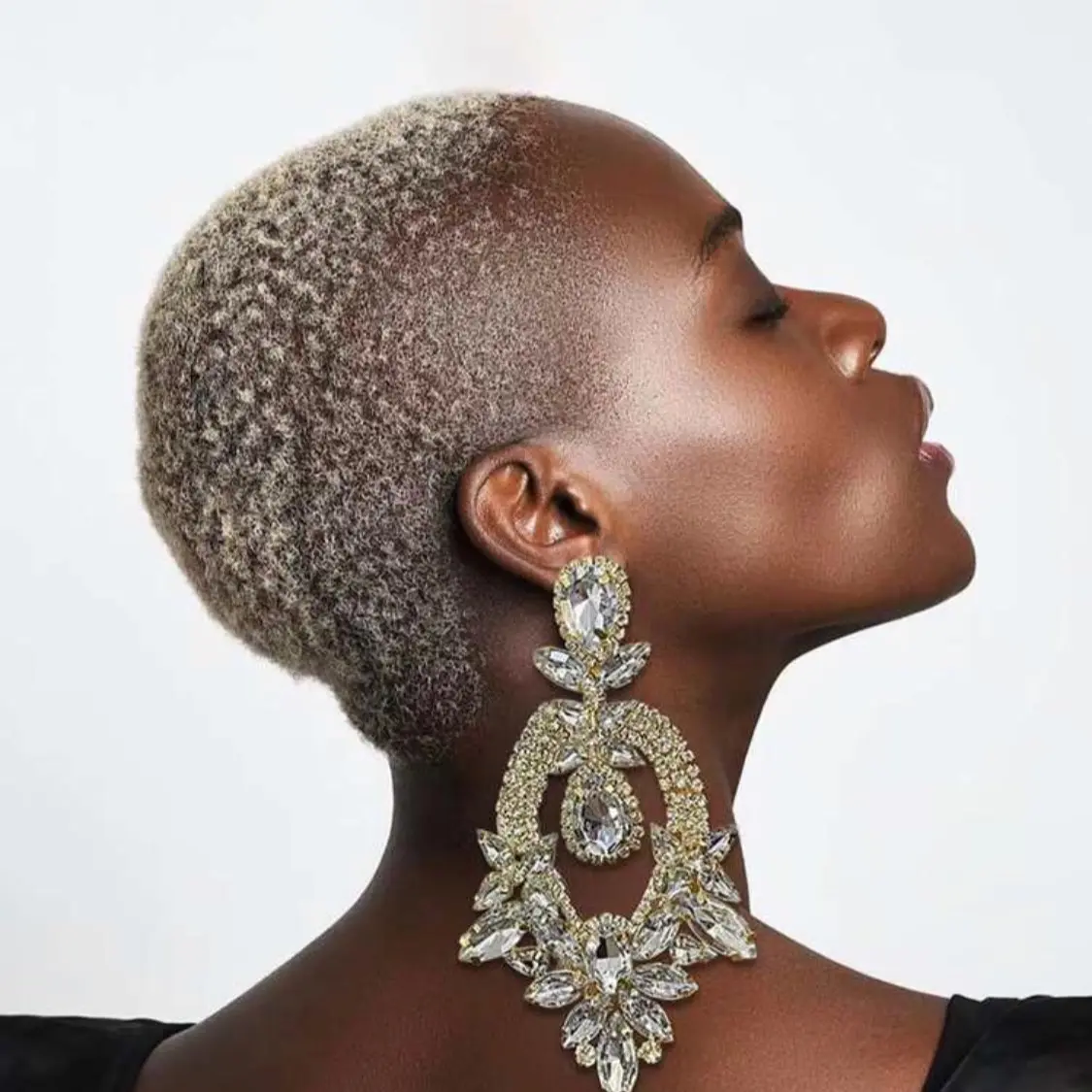 Gold Fabulous Rhinestone Drop Earrings