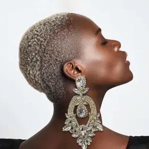 Gold Fabulous Rhinestone Drop Earrings