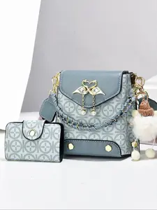 Fashionable Crossbody Bag & Coin Purse, Casual PU Leather Shoulder Bag & Coin Purse, Trendy Versatile High-quality Daily Commuting Bag Set