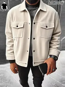 Men's Oversized Corduroy Shirt Jacket, Casual Fashion Button Front Coat, Warm Winter College Style, Multi-Purpose Travel Party Shopping Top