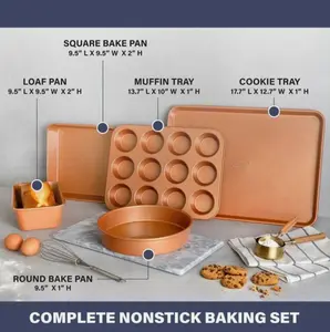 Gotham Steel Copper Nonstick Bakeware - Baking Pans, Cookie Sheets & Much More!