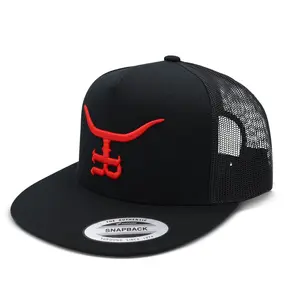 "Bl33ding Bull"- Flat bill Trucker Snapback