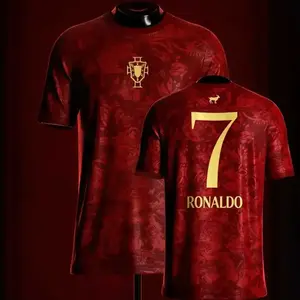 CR7 Ronaldo #7 Portugal Black Panther Jersey 2026 | Special Edition Black Gold Soccer Shirt | Unisex Streetwear Football Kit