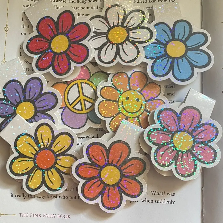Beautiful flowers magnetic bookmarks