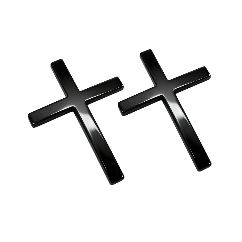 Christian Cross Sticker with Chrome Finish Car Exterior Decorative Sticker Universal Fit for Cars Motorcycles & SUVs Durable Material Simple Applicati