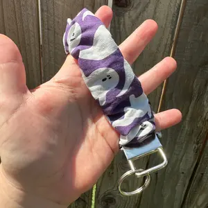 Ghost Scrunchie Wristlet Keychain (Cotton Fabric)