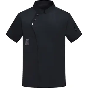 Unisex Chef Coat Short Sleeve Chef Jacket,Breathable,Comfortable Button Closure - Kitchen,Restaurant,Hotel Uniform