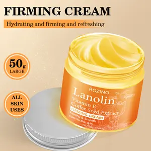 Rozino Lanolin Vitamin E Coffee Seed Extract Firming Cream 50g Anti Aging Tightening & Lifting Sagging Firming & Smooth Care for All Skin Uses