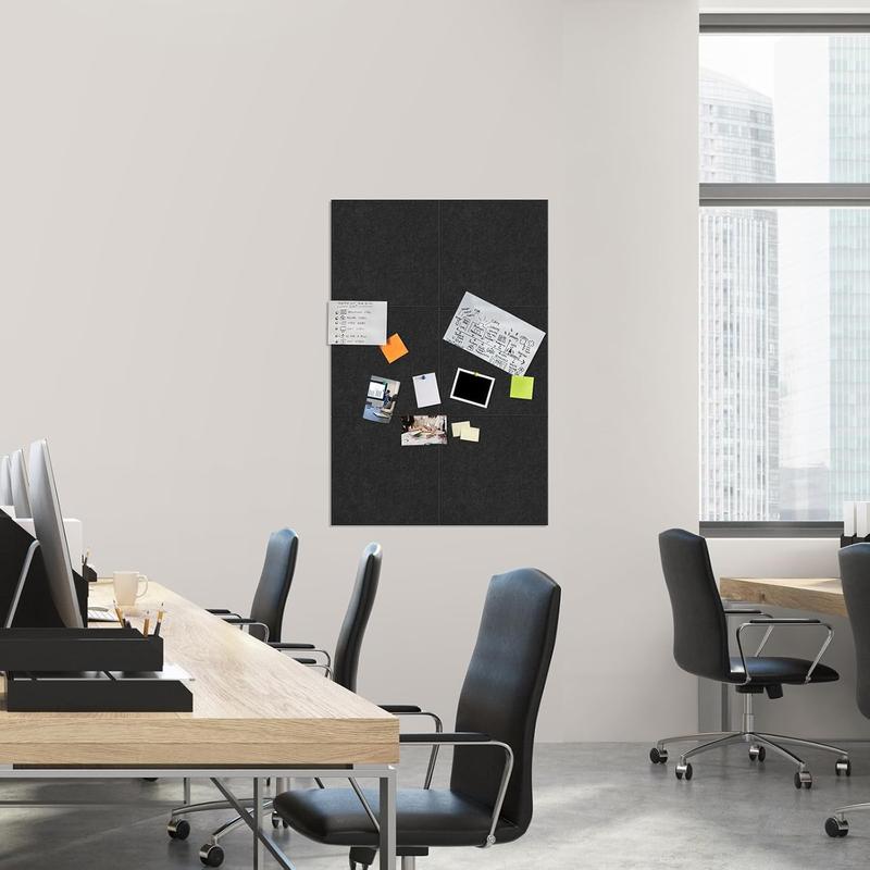 Cork Board, 6 Counts/pack Square Pin Board, Bulletin Board, Vision Board, Photo Board, Wall Decor for Home Office School, Home Decor Accessory