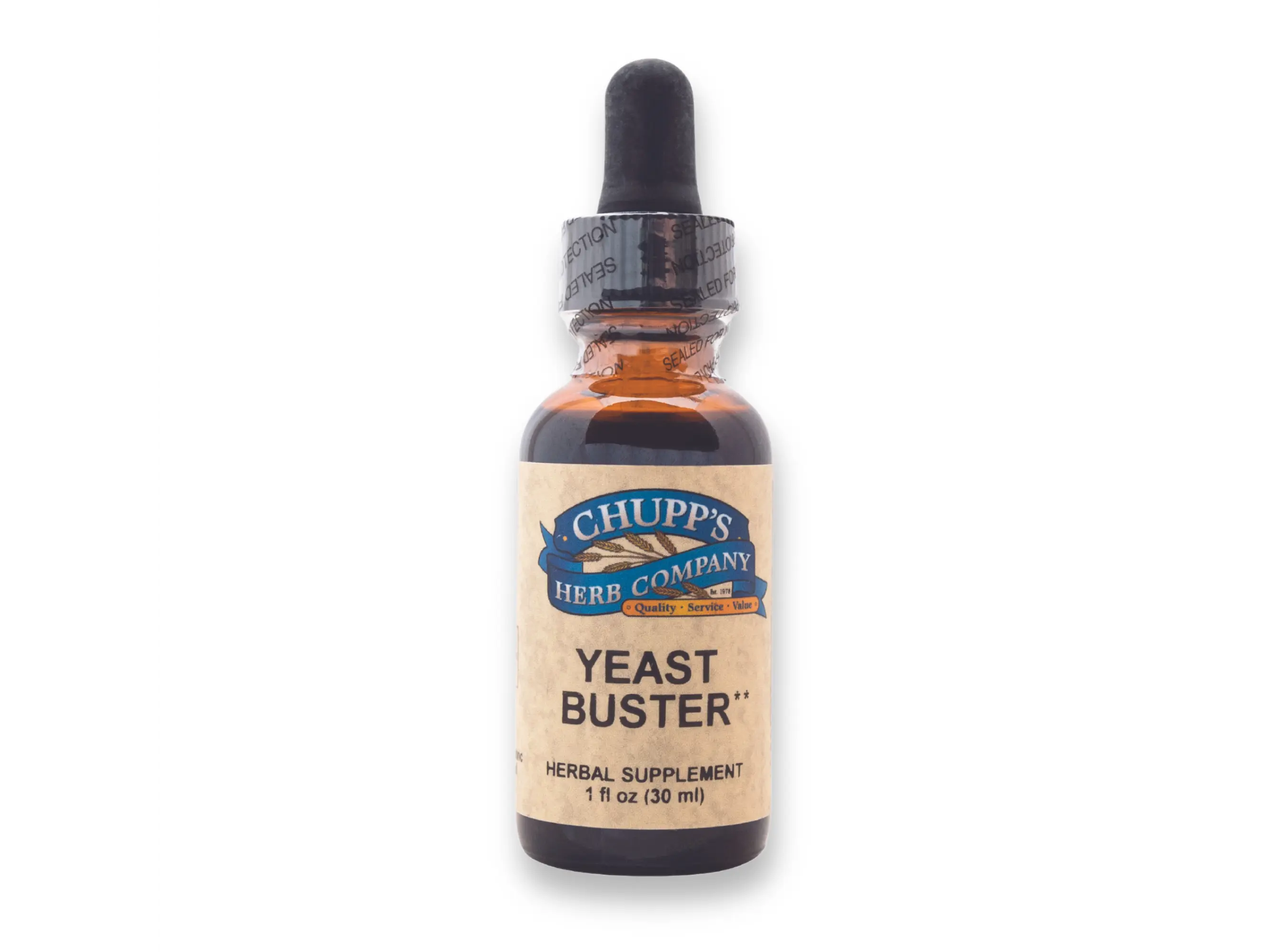 Chupp's Herb Company Yeast Buster Herbal Supplement - Natural Ingredients for Symptom Relief & Proactive Use - Family-Friendly Formula