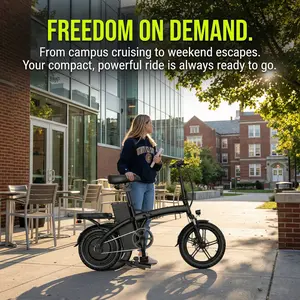 Powered by a 400W motor, this electric bike is perfect for city commuting, campus travel and daily trips.It features a foldable design for easy storage and portability, making your everyday journeys incredibly convenient.