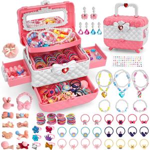 children's jewellery accessory sets, dress-up jewellery sets for children, costume jewellery with hair clips and headbands, girls' toys, christmas gifts suitable for girls aged 3, 4, 5, 6, 7, 8, 9, 10, 11 and 12.