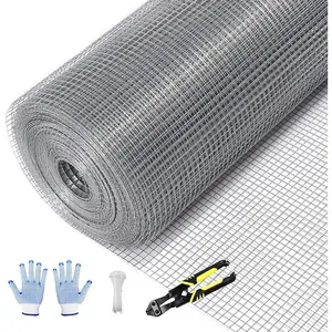 48 x 100 hardware cloth 1inch mesh galvanized chicken wire fence 19 gauge welded wire rollgarden fence poultry netting for rabbitduckchicken coop