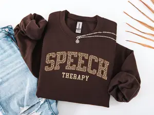 Speech Therapy Short Sleeve T-Shirt or Sweatshirt , Speech Therapy , SLP T-shirt, Speech Therapist , School SLP , Speech Pathology Cotton Fabric