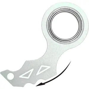 New Keychain Spinner Fidget Keychain Fidget Ring Metal Key Chain Spinner Fidget Spinner Keychain Toy for Man Women and Kids (New Silver)